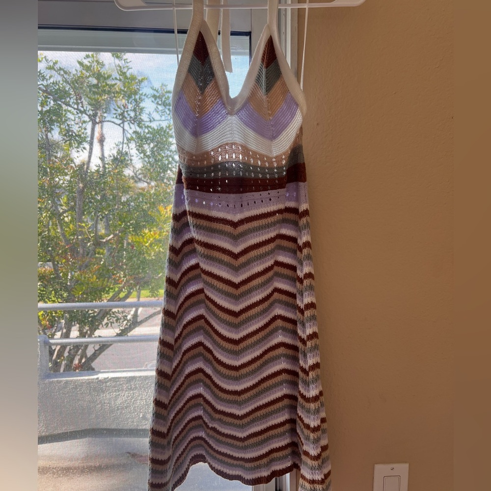Multicolor crochet summer dress